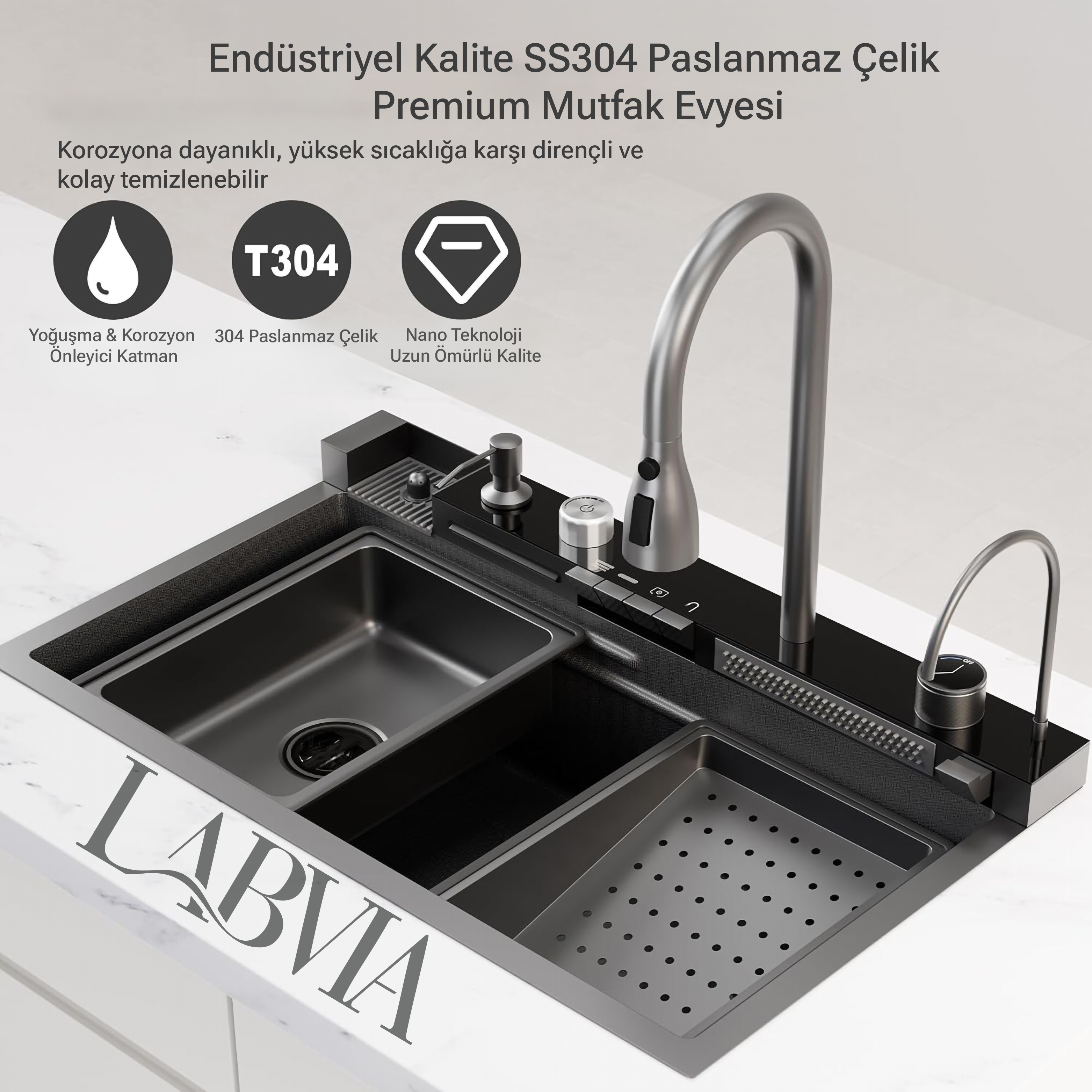 9 Fonksiyonlu Premium Akıllı Evye Seti - NEVA