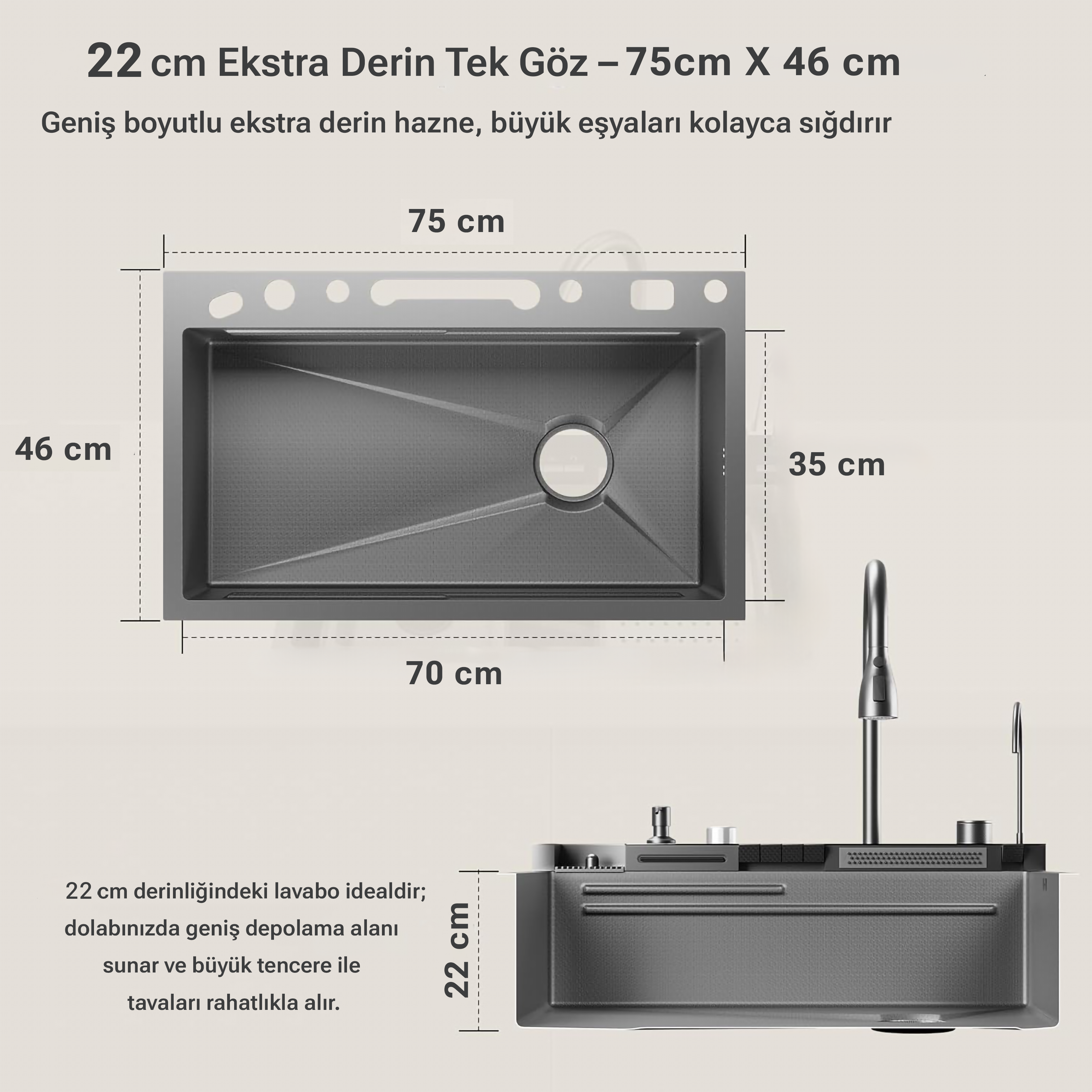 9 Fonksiyonlu Premium Akıllı Evye Seti - NEVA